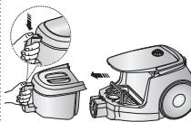 SAMSUNG AIR TRACK PLUS - VIDER LE RÉSERVOIR DE POUSSIÈRE - 2