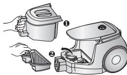SAMSUNG AIR TRACK PLUS - VIDER LE RÉSERVOIR DE POUSSIÈRE - 11