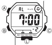 CASIO 3570 - Pour mettre les alarmes 2 à 5 et le signal horaire en ou hors service - 1