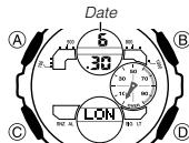CASIO 5612 - Pour voir l'heure actuelle dans un autre fuseau horaire - 1