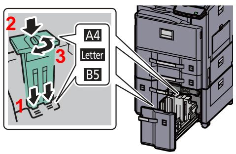 KYOCERA TASKALFA 2551CI - Régler le format du magasin. - 1