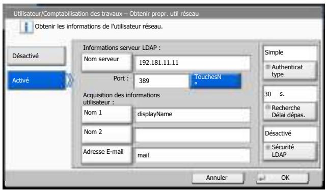 KYOCERA TASKALFA 2551CI - Configurer les paramètres - 1