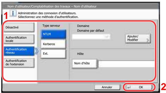 KYOCERA TASKALFA 2551CI - Configurer les paramètres - 1