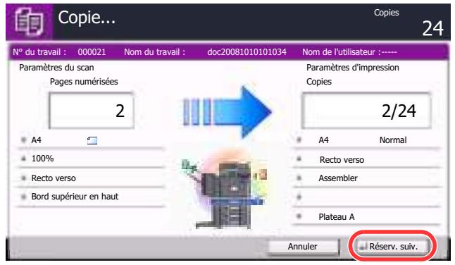 KYOCERA TASKALFA 2551CI - Appuyer sur [réserv. suiv.] - 1