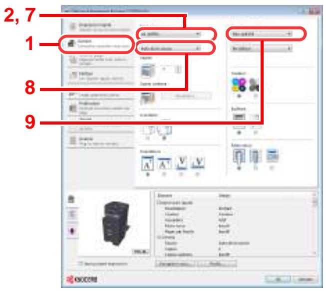 KYOCERA TASKALFA 2551CI - Enregistrer le format de papier. - 1