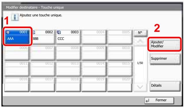 KYOCERA TASKALFA 2551CI - Ajouter des touches uniques. - 1