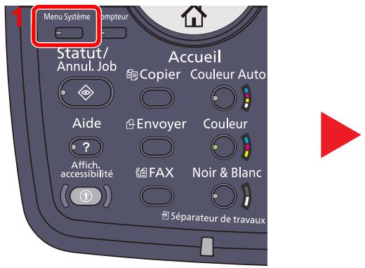 KYOCERA TASKALFA 2551CI - Afficher l'écran. - 1