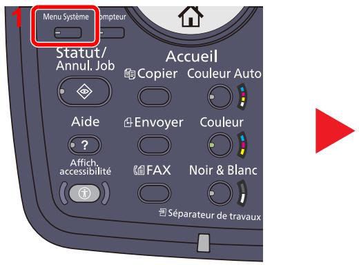KYOCERA TASKALFA 2551CI - Afficher l'écran. - 1