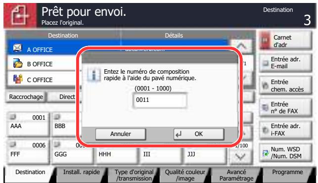 KYOCERA TASKALFA 2551CI - Utilisation de la touche de [recherche rapide par n^0] - 4