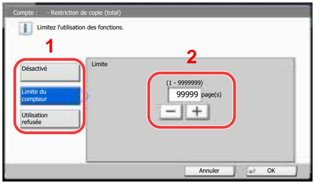 KYOCERA TASKALFA 2551CI - Configurer les paramètres - 1