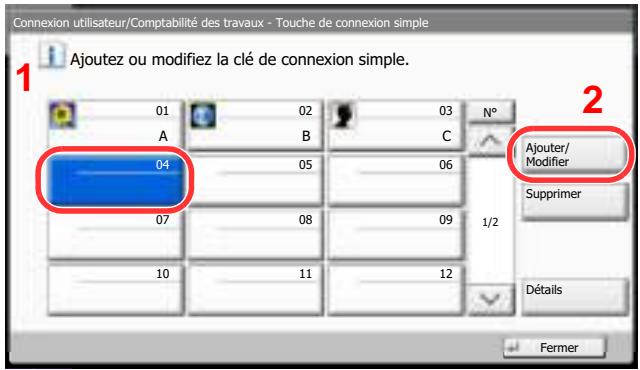 KYOCERA TASKALFA 2551CI - Entrer les informations de l'utilisateur. - 1