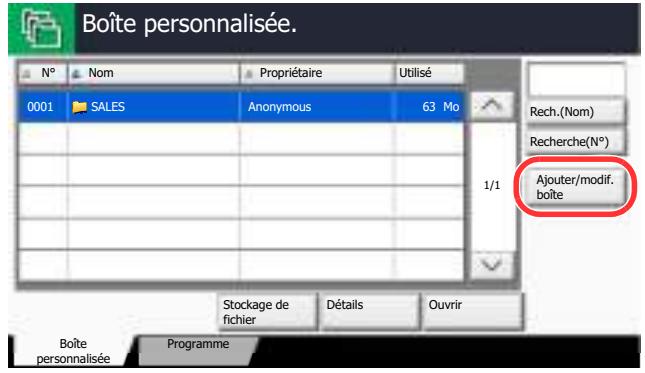 KYOCERA TASKALFA 2551CI - Appuyer sur [boîte personnalisée] dans l'écran d'accueil. - 3