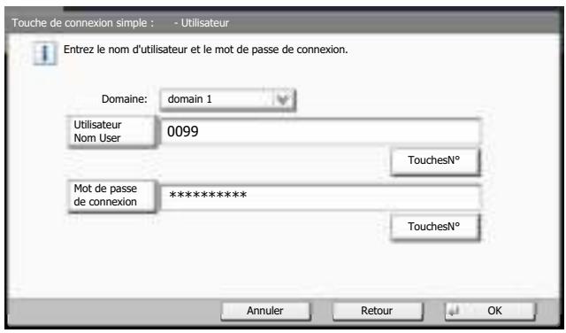 KYOCERA TASKALFA 2551CI - Spécification de l'utilisateur à partir des utilisateurs réseau - 1
