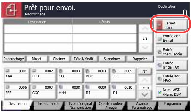 KYOCERA TASKALFA 2551CI - Sélection dans le carnet d'adresses - 1