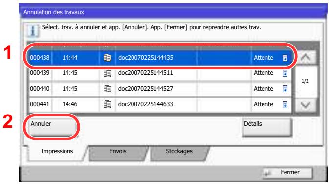 KYOCERA TASKALFA 2551CI - Annulation de travaux - 1