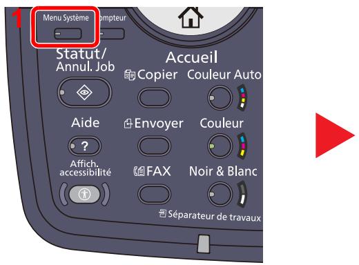 KYOCERA TASKALFA 2551CI - Afficher l'écran. - 1