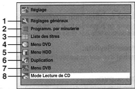 TOSHIBA SE-R0286 - Menu principal - 1