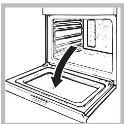 SCHOLTES SCHO 103E P - To remove oven door with soft closing hinges*: - 1