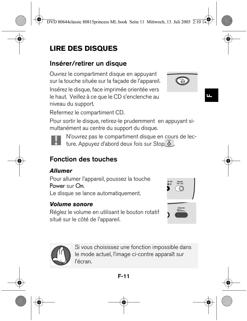 MEDION DISNEY DVD PLAYER MD 8064480815 - Informations concernant les disques MP3 et JPEG - 3