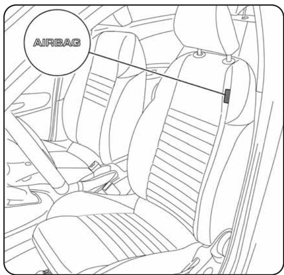 ALFA ROMEO GIULIETTA - AIRBAGS LATERAUX AV (SIDE BAG) fig. 108 - 1