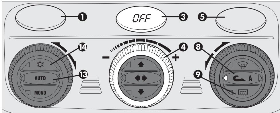 ALFA ROMEO 147 - BOUTON DE RÉGLAGE DE LA VITESSE DU VENTILATEUR - 2