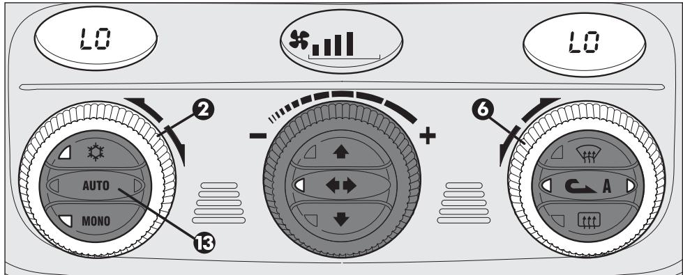 ALFA ROMEO 147 - Fonction LO (refroidissement maximum - fig. 109) - 1