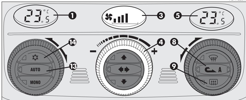 ALFA ROMEO 147 - BOUTON DE RÉGLAGE DE LA VITESSE DU VENTILATEUR - 1