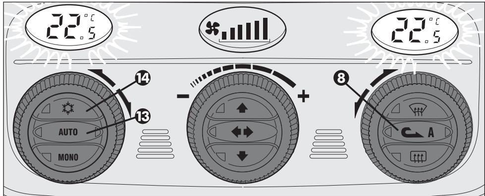 ALFA ROMEO 147 - POUSSOIR D'HABILITATION DE L'ENCLENCHEMENT/DECLENCHEMENT DU COMPRESSEUR DU CLIMATISEUR (fig. 114) - 2
