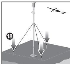 OREGON SCIENTIFIC ANÉMOMÈTRE/ GIROUETTE-THERMO/ HYGROMÈTRE - Installation du support de la perche d'acier: - 10