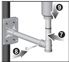 OREGON SCIENTIFIC ANÉMOMÈTRE/ GIROUETTE-THERMO/ HYGROMÈTRE - Installation du corps principal de l'anémomètre sur une perche existante: - 4