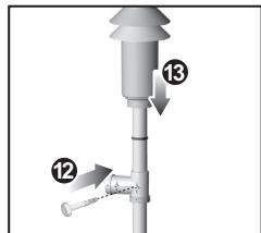 OREGON SCIENTIFIC ANÉMOMÈTRE/ GIROUETTE-THERMO/ HYGROMÈTRE - Installation du support de la perche d'acier: - 7