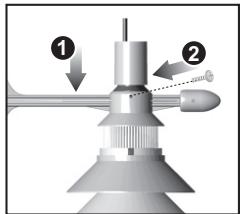 OREGON SCIENTIFIC ANÉMOMÈTRE/ GIROUETTE-THERMO/ HYGROMÈTRE - Installation de l'capeur - 1