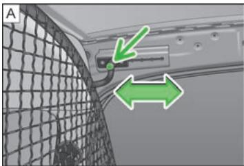 SKODA ROOMSTER - Réglage du panneau de séparation de sécurité - 1