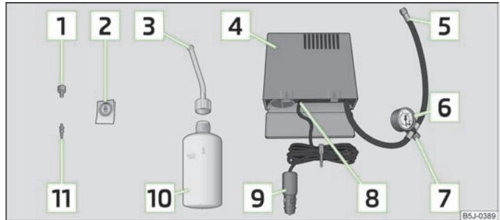 SKODA ROOMSTER - Composants du kit de dépannage - 1