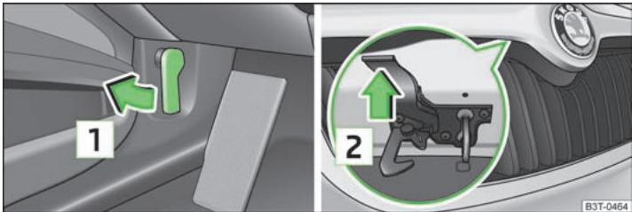 SKODA SUPERB - Ouverture et fermetre du capot moteur - 1