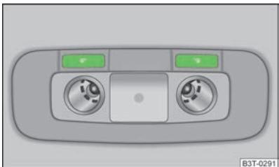 SKODA SUPERB - Plafonnier et liseuses à l'arrière - 1