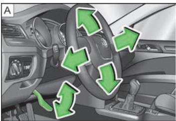 SKODA SUPERB - Réglage de la position du volant - 1