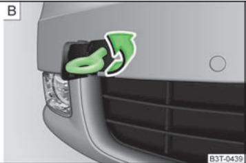SKODA SUPERB - Oeillet de remorquage à l'avant - 2