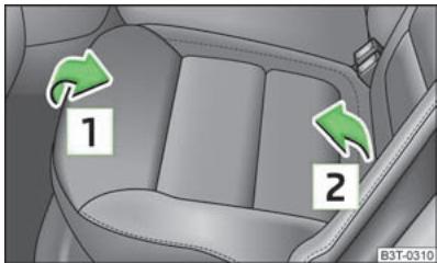 SKODA SUPERB - Pour rabattre les assises vers l'avant (Combi) - 1
