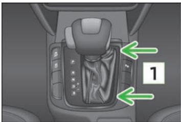 SKODA SUPERB - Déverrouillage de secours du levier sélecteur - 1