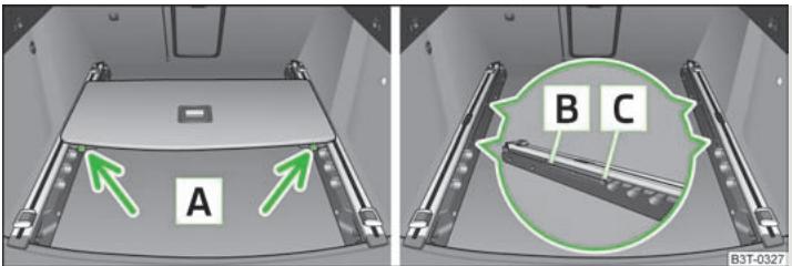 SKODA SUPERB - Démontage et remontage du plancher de coffre à bagages variable - 2