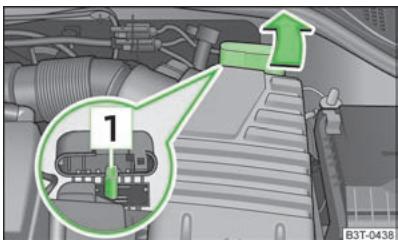 SKODA SUPERB - Aide au démarriage du moteur sur les vehicules dont la batterie est située dans le coffre à bagages - 1