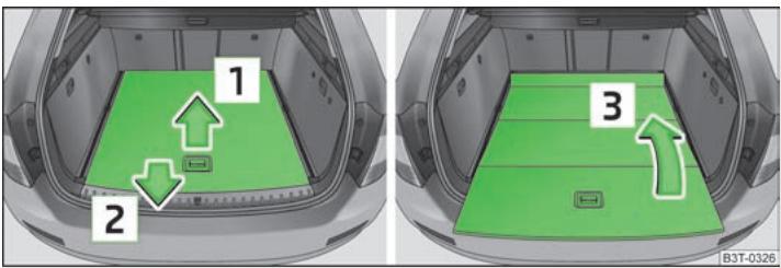 SKODA SUPERB - Démontage et remontage du plancher de coffre à bagages variable - 1