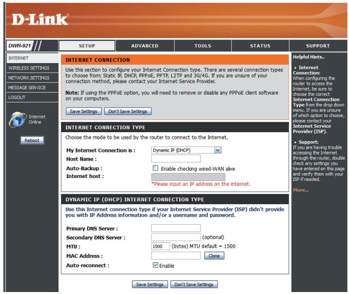D-LINK DWR 921 4G - Connexion internet - 1