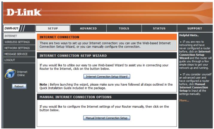 D-LINK DWR 921 4G - Assistant de configuration de connexion internet - 2