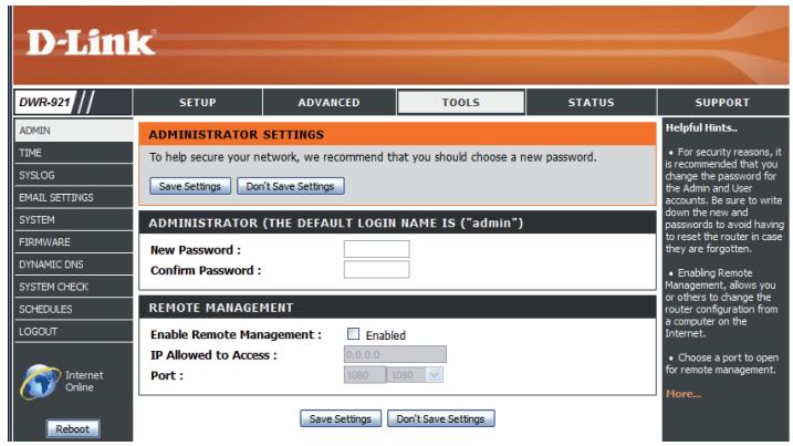D-LINK DWR 921 4G - Gestion à distance - 1