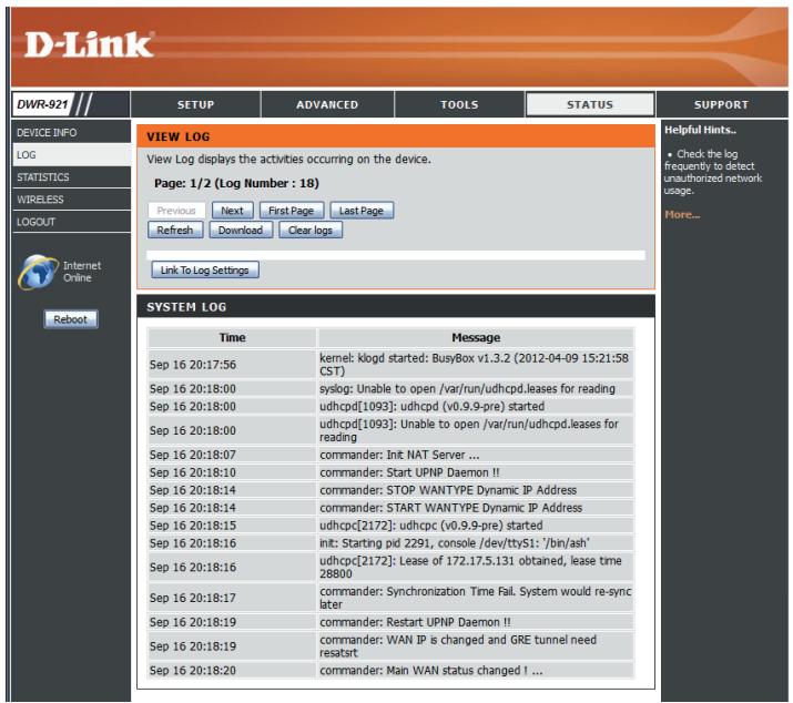 D-LINK DWR 921 4G - Journal - 1