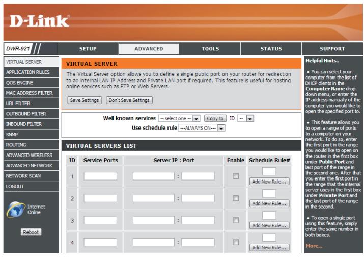 D-LINK DWR 921 4G - Serveur virtuel - 1