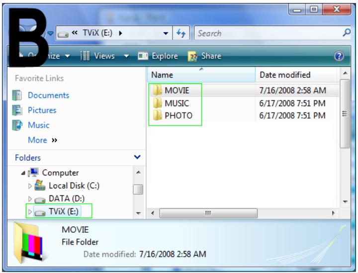DVICO TVIX HD R-3300 - Créer un dossier sur le disque dur - 4