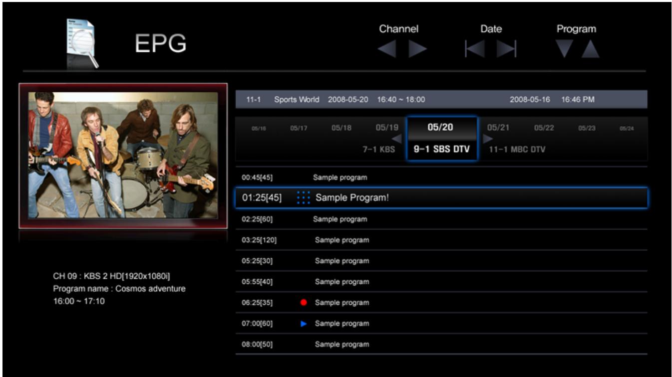 DVICO TVIX HD R-3300 - Utilisation du guide EPG - 2